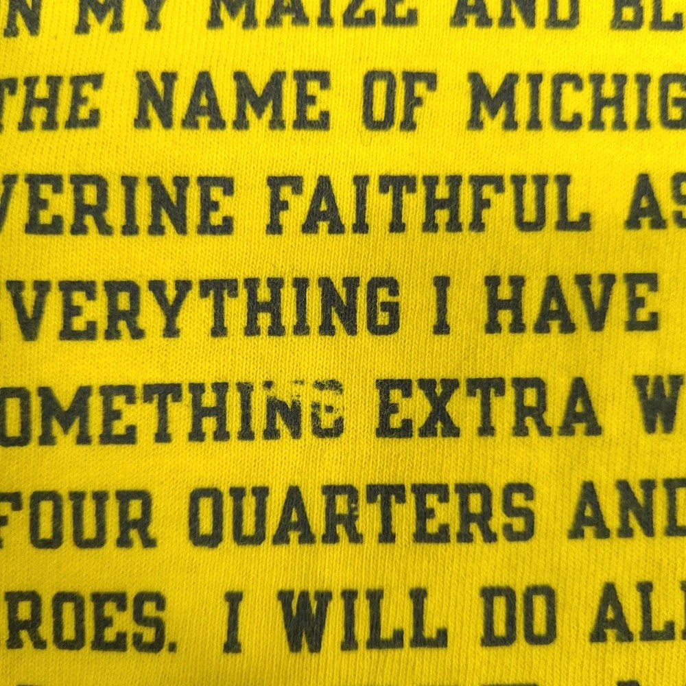 Michigan Wolverines Shirt Men XXL Yellow Adidas NCAA Football The Big House 2009
